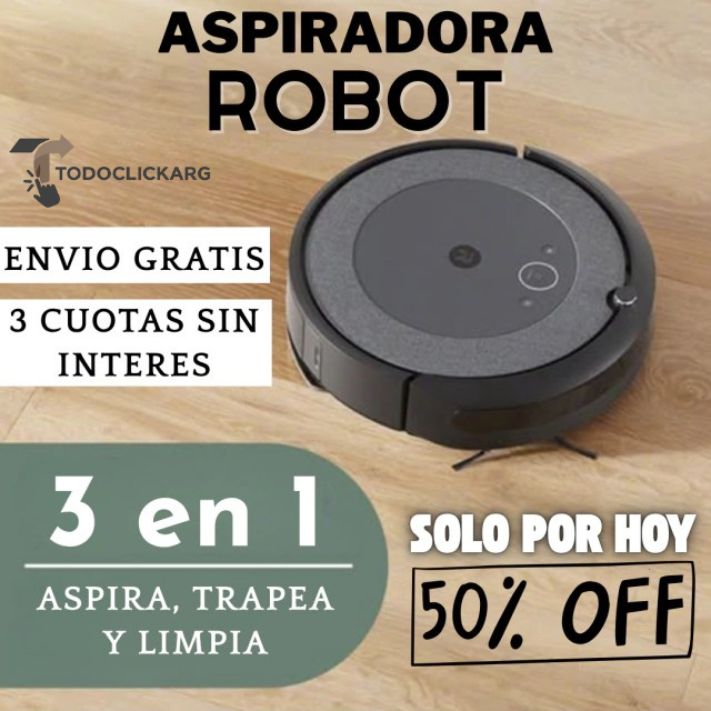 Robot de Limpieza 3 en 1 - Aspira, Trapea y Limpia